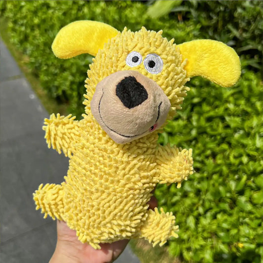 The "Skinny Mop Dog": Hilarious Squeaky Plush Toy (Teeth Cleaning)